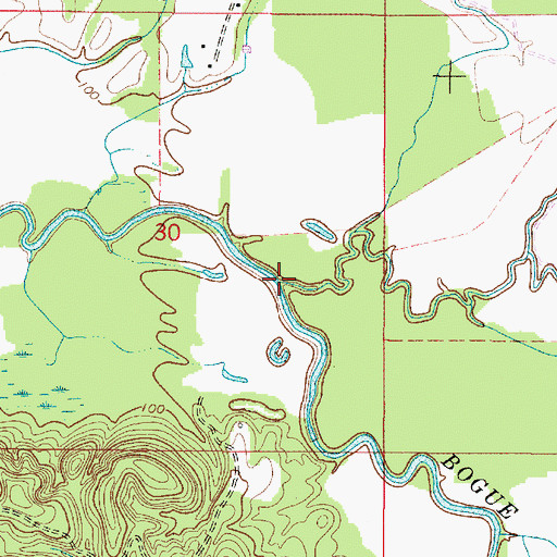 Topographic Map of Little Dry Creek, AL