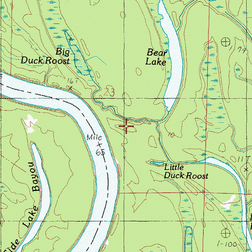 Topographic Map of Little Duck Roost, AL