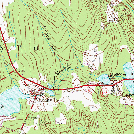 Topographic Map of Log House Brook, RI