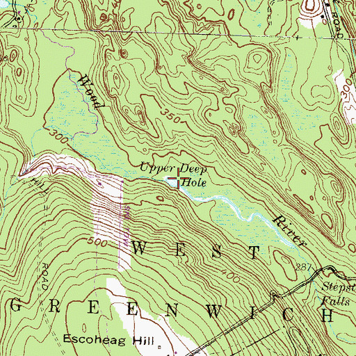 Topographic Map of Upper Deep Hole, RI