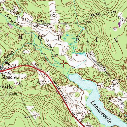 Topographic Map of Moscow Brook, RI