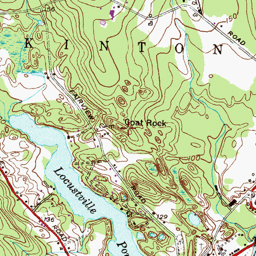 Topographic Map of Goat Rock, RI