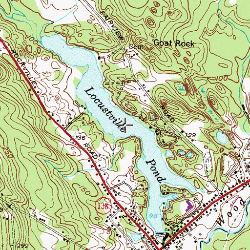 Topographic Map of Locustville Pond, RI