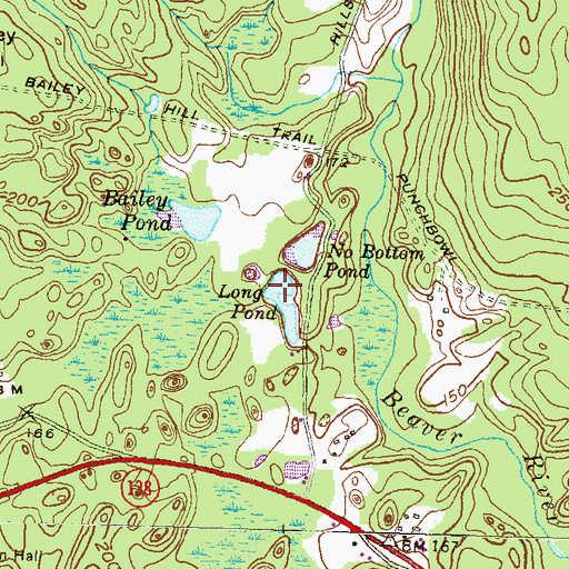 Topographic Map of Long Pond, RI