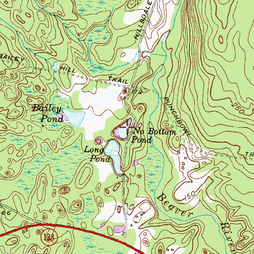 Topographic Map of No Bottom Pond, RI