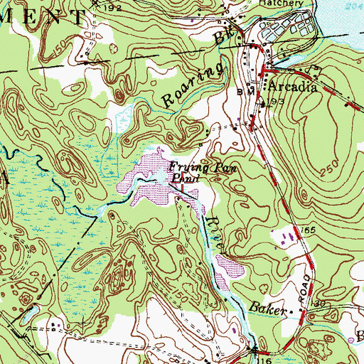 Topographic Map of Frying Pan Pond, RI