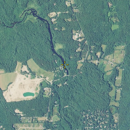 Aerial/Satellite Image of Baker Brook, RI