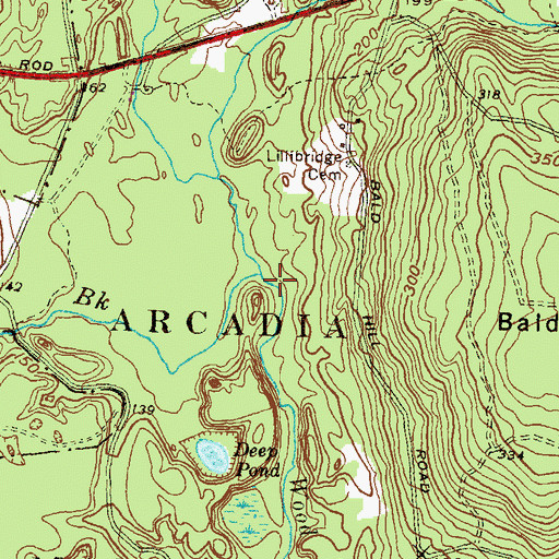 Topographic Map of Parris Brook, RI