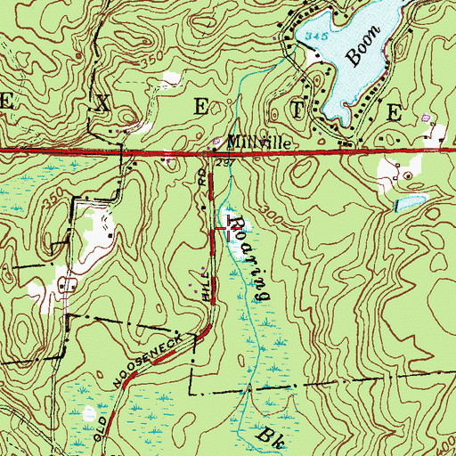 Topographic Map of Millville, RI