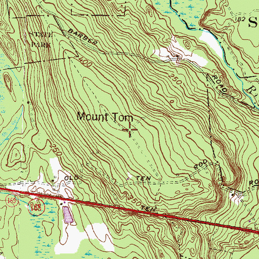 Topographic Map of Mount Tom, RI