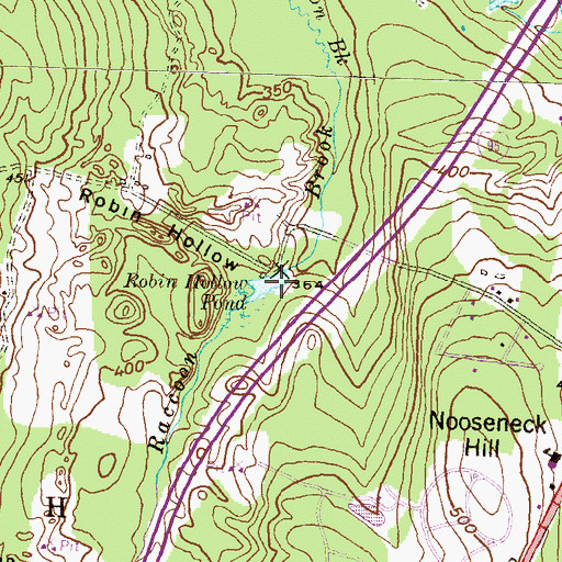 Topographic Map of Robin Hollow Pond, RI