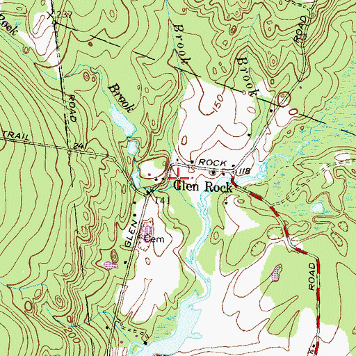 Topographic Map of Sherman Brook, RI