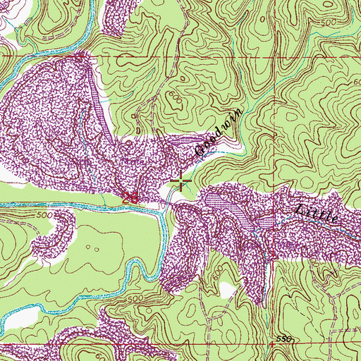 Topographic Map of Little Goodwin Creek, AL