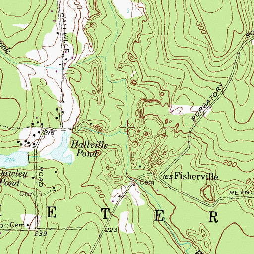 Topographic Map of Fisherville Brook, RI
