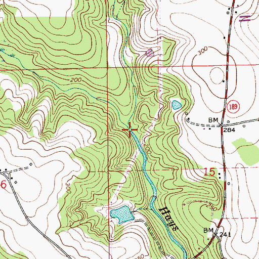 Topographic Map of Little Hays Creek, AL