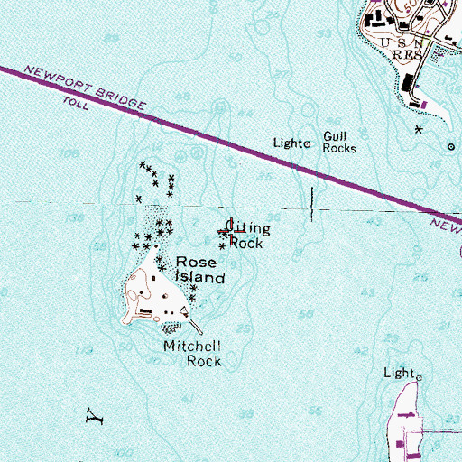 Topographic Map of Citing Rock, RI