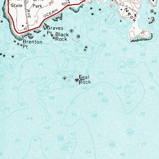 Topographic Map of Seal Rock, RI