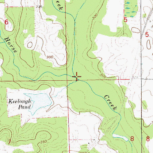Topographic Map of Little Horse Creek, AL