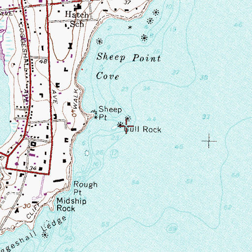 Topographic Map of Gull Rock, RI
