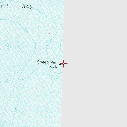 Topographic Map of Sheep Pen Rock, RI