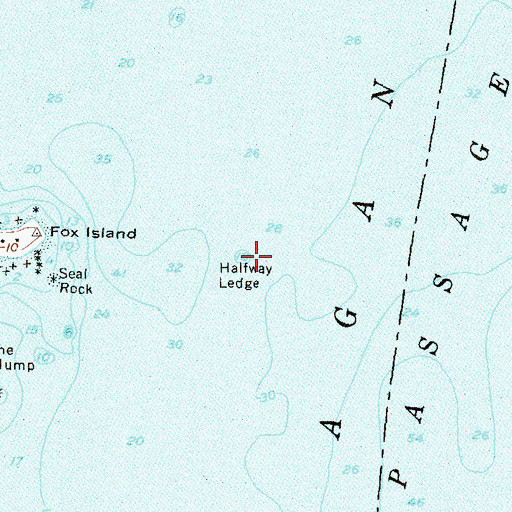 Topographic Map of Halfway Ledge, RI