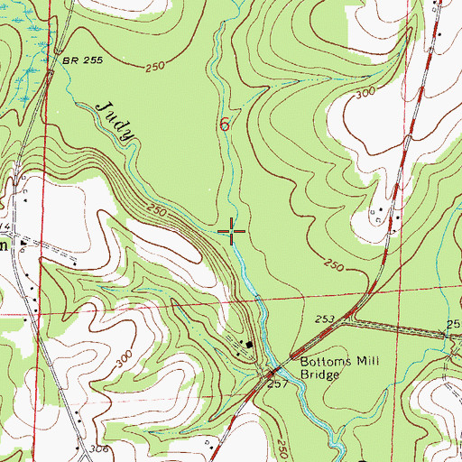 Topographic Map of Little Judy Creek, AL