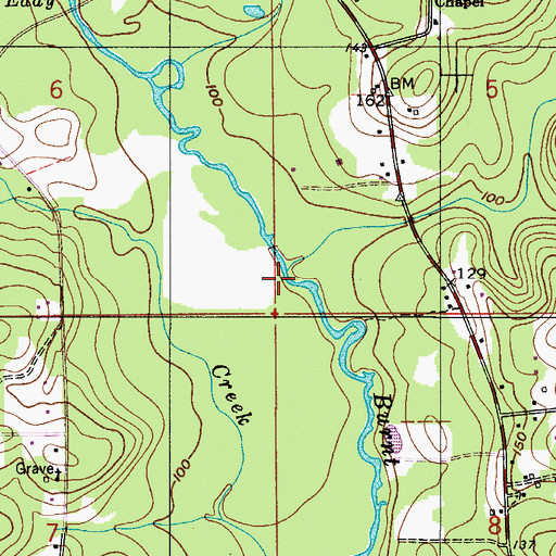 Topographic Map of Little Juniper Creek, AL