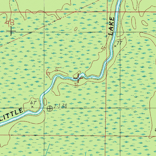 Topographic Map of Little Lake, AL