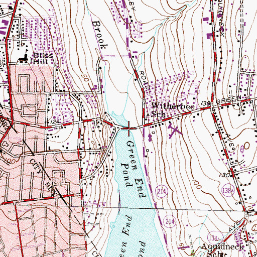Topographic Map of Bailey Brook, RI