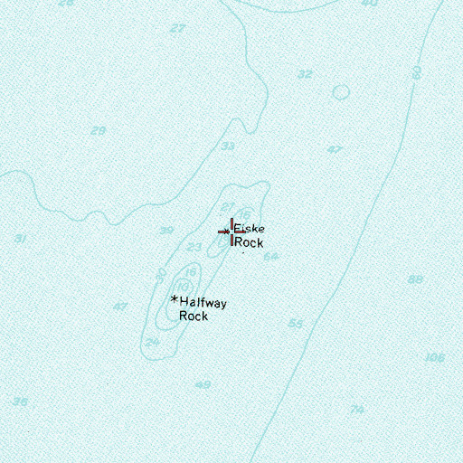 Topographic Map of Fiske Rock, RI
