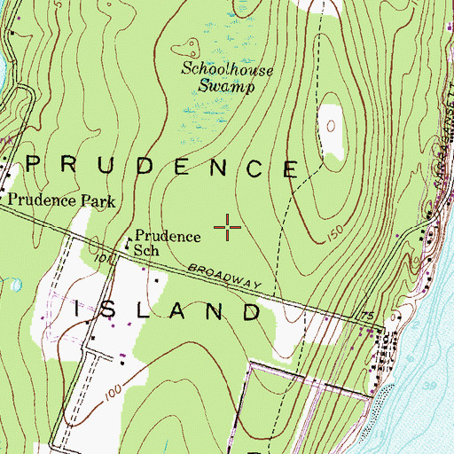 Topographic Map of Prudence Island, RI