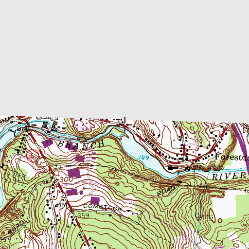 Topographic Map of Dawley Brook, RI