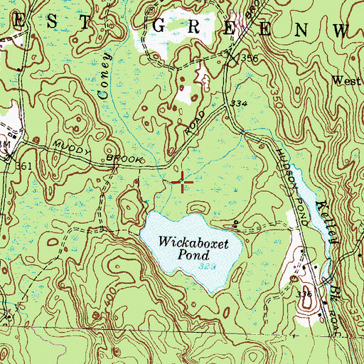 Topographic Map of Coney Brook, RI