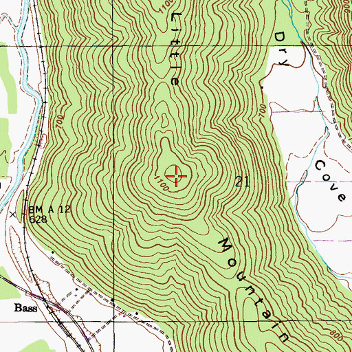 Topographic Map of Little Mountain, AL