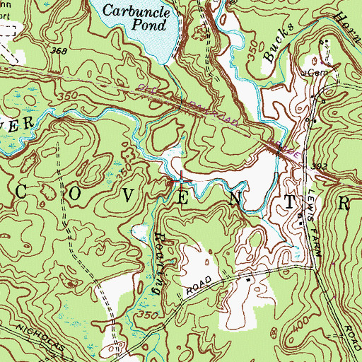 Topographic Map of Roaring Brook, RI