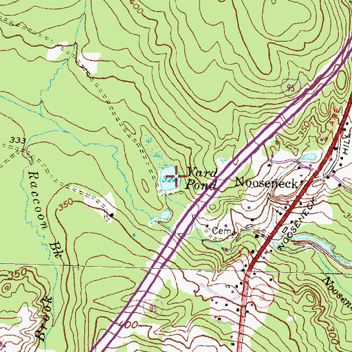 Topographic Map of Yard Pond, RI