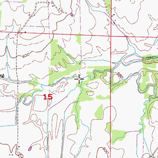 Topographic Map of Little Mud Creek, AL