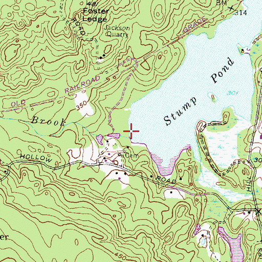 Topographic Map of Quidnick Brook, RI