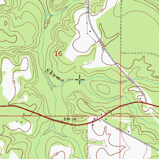 Topographic Map of Little Nancey Branch, AL