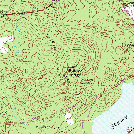 Topographic Map of Foster Ledge, RI