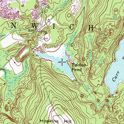 Topographic Map of Tarbox Pond, RI