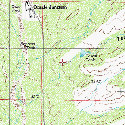 Topographic Map of Tascal Ravine, AZ