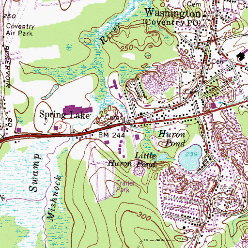 Topographic Map of Spring Lake, RI