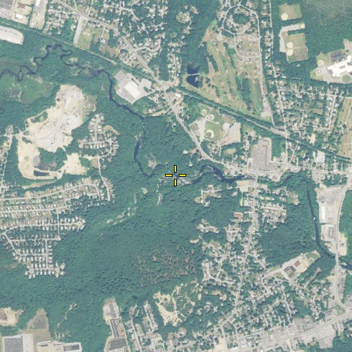 Aerial/Satellite Image of Mishnock River, RI