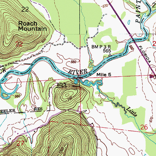 Topographic Map of Little Paint Rock Creek, AL