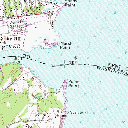 Topographic Map of Potowomut River, RI