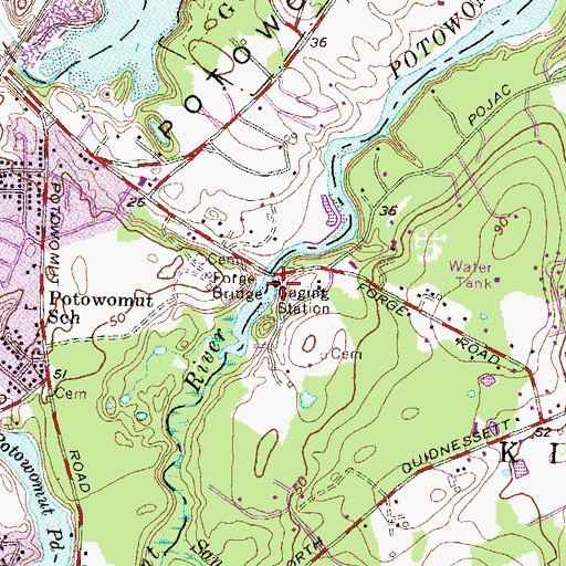 Topographic Map of Hunt River, RI