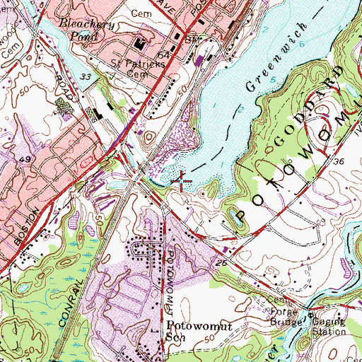Topographic Map of Maskerchugg River, RI