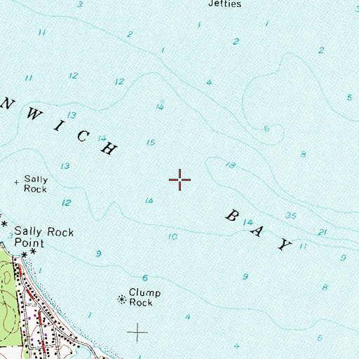 Topographic Map of Greenwich Bay, RI