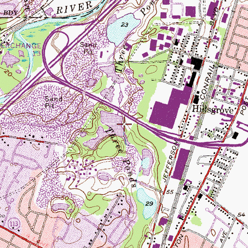 Topographic Map of Three Ponds, RI